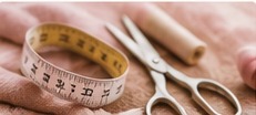 Sewing tools and measuring tape